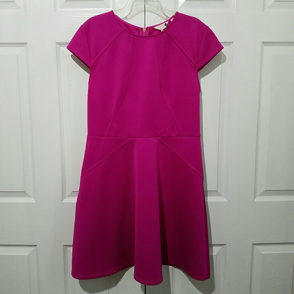 Ted Baker London Sew In Love Fuchshia Flare Dress